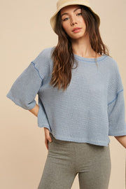 Tess Waffle Knit Top