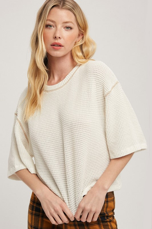 Tess Waffle Knit Top