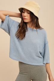 Tess Waffle Knit Top