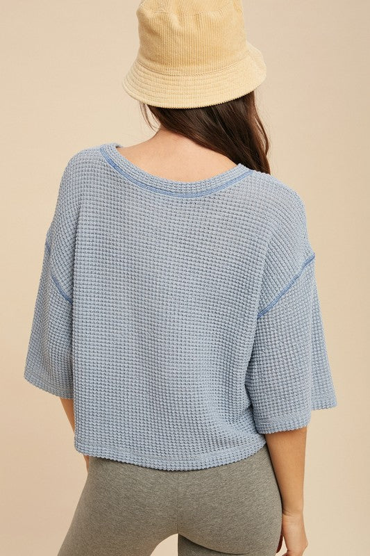 Tess Waffle Knit Top