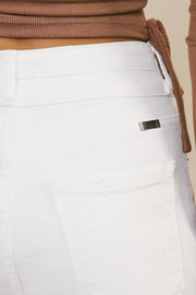 High Rise Ivory Straight Leg Jeans