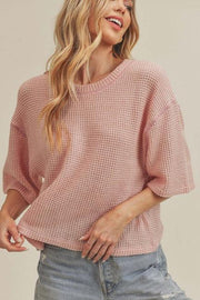 Tess Waffle Knit Top