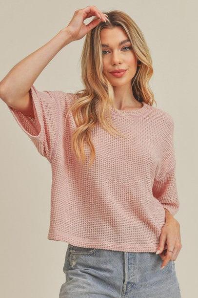 Tess Waffle Knit Top