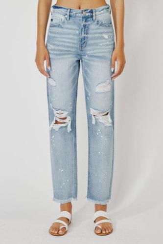 High Rise Slim Straight Jeans