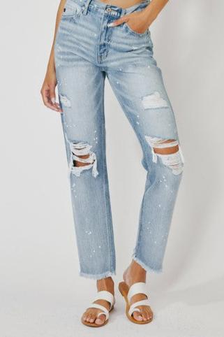 High Rise Slim Straight Jeans