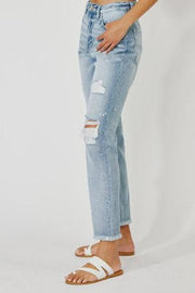 High Rise Slim Straight Jeans