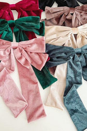 Velvet Shine Hair Bow | 7 Colors