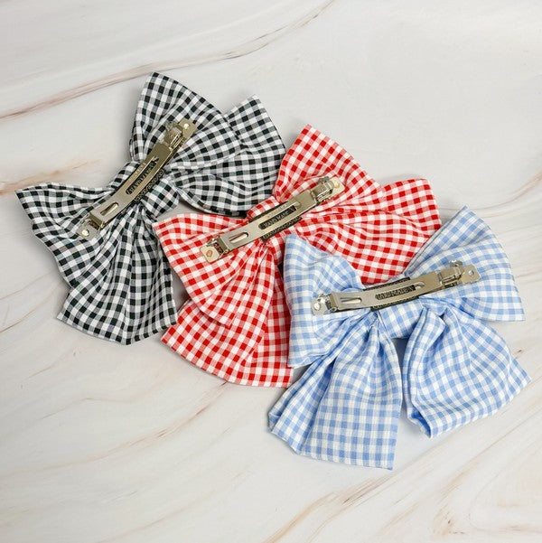 gingham, black, red, light blue, sky blue, blue, clip, hair accessory, hair bow, bow, girl, country, style, aesthetic, vici, vici collection, red dress, shop red dress, zara, forever 21, zoco, shop zoco, bohme, jessa kae, rachel parcell, rachel parcel, mod boutique, baltic born, ivy city co, shop stevie, altard state, altar'd,