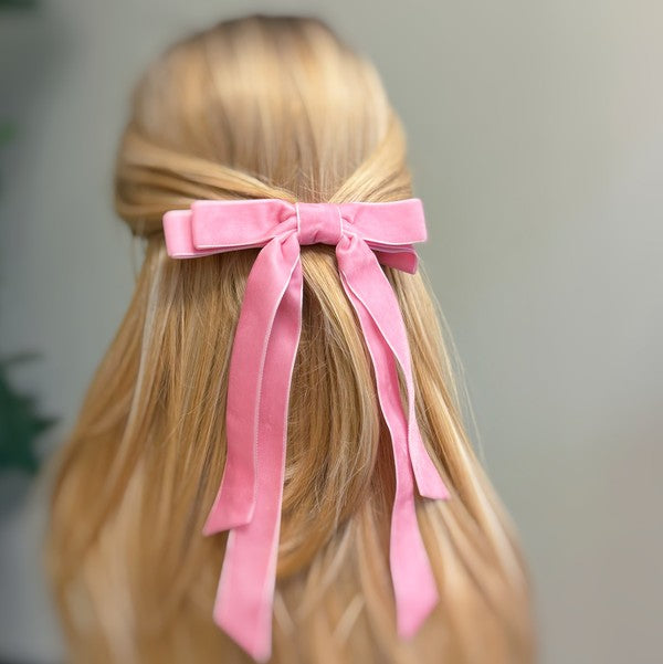 Deux Sash Velvet Bow | 2 Colors