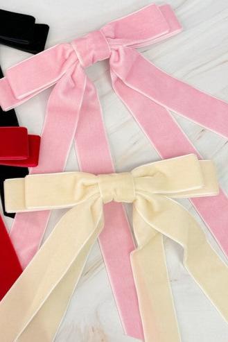 Deux Sash Velvet Bow | 2 Colors