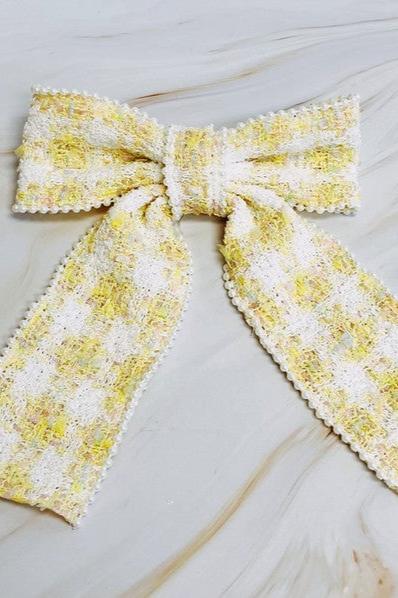 Soft Tweed Hair Bow