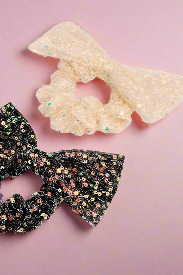 Sparkle Hair Bow Scrunchy | 2 Colors