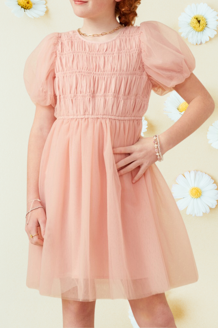 Ballerina Ruched Girls Dress