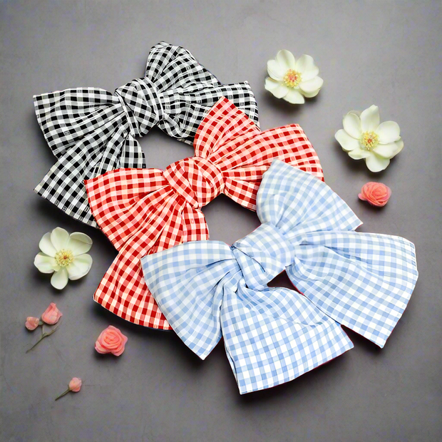 Gingham Girl Hair Bow