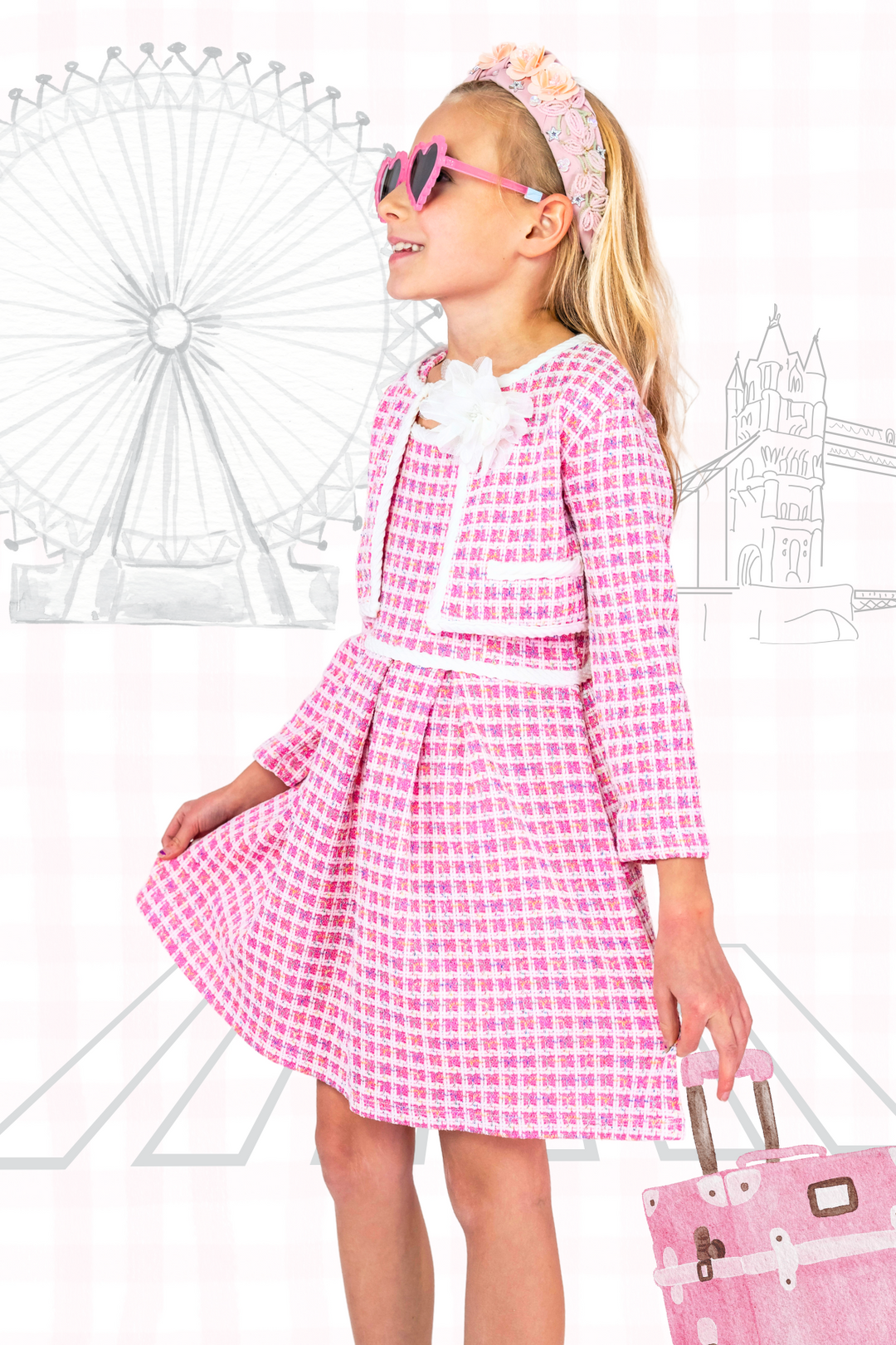 Jackie Dress Set in Pink