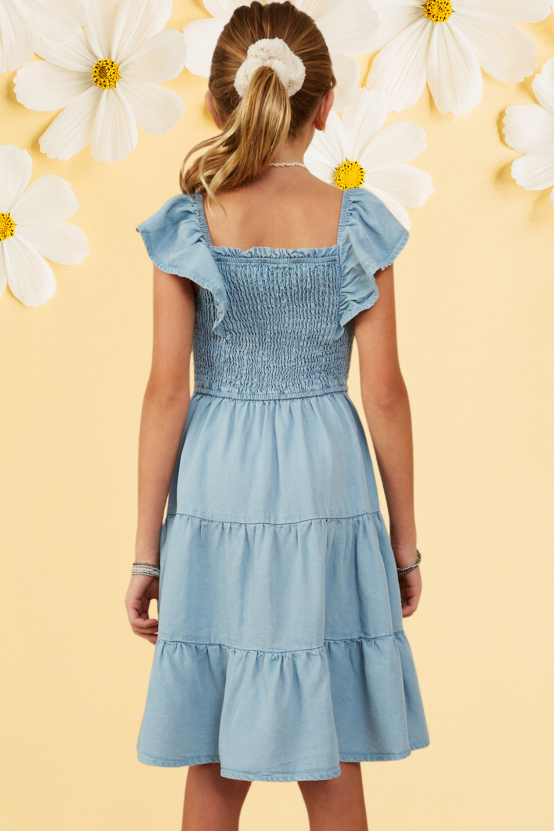 Bella Chambray Flutter Dress